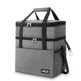 Термосумка Viedouce 30L: Ізольована сумка-холодильник для пікніків, кемпінгу та подорожей (сіра)