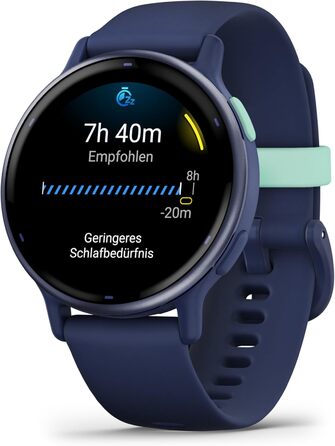 Розумний годинник Garmin Vivoactive 5 42mm GPS - капітанський синій/блакитний, AMOLED, 11 днів роботи, 30+ спортивні додатки, Garmin Pay
