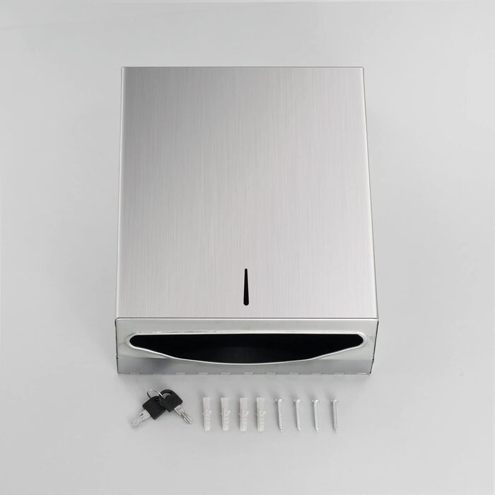 Multifold Paper Towel Dispenser Wall Mount - Multifold Trifold Paper Towel Dispenser, Large Capacity Stainless Steel Tissue Holder, Suitable for Bathrooms and Public Places