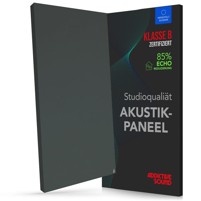 Акустична панель Addictive Sound Premium для поглинання шуму, студійна якість, клас A, з монтажним набором, колір Burgundy/Anthrazit (100x50x6 см)