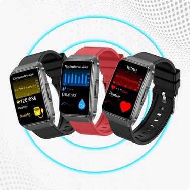 Смарт-годинник для літніх людей JG Smart EKG-650, українське меню, червоний