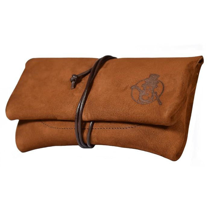 Tabaktasche SEÑOR BOBO - Handmade in DE - Premium Nubuck Leather - with Filter Compartment - Manufacturing Quality from Bavaria - Tobacco Pouch for Rolling Tobacco and Tobacco