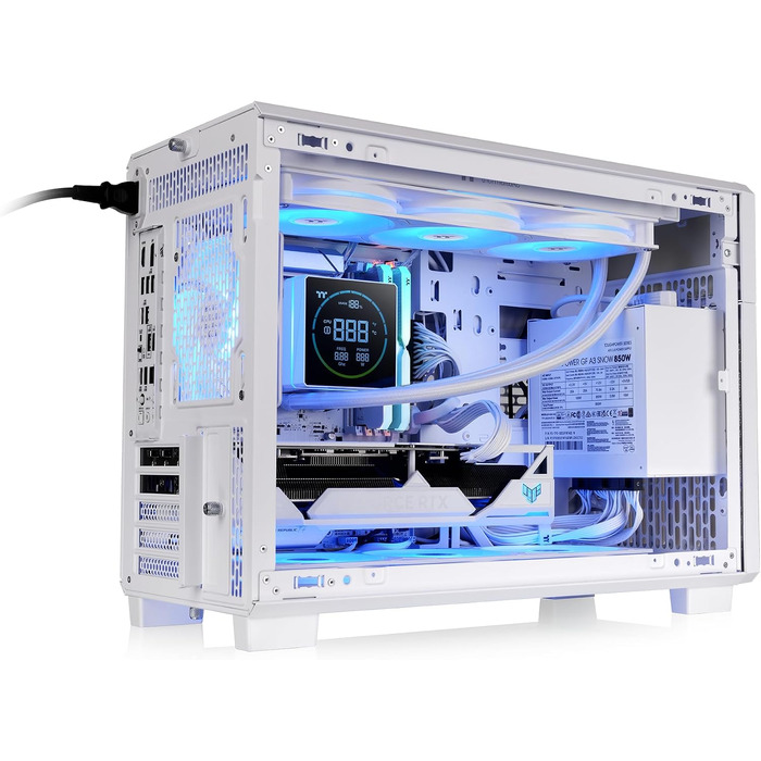 Корпус для ПК Thermaltake TR200 WS Micro-ATX/Mini-ITX, білий, підтримка СРО 360мм, 7 вентиляторів, USB-C