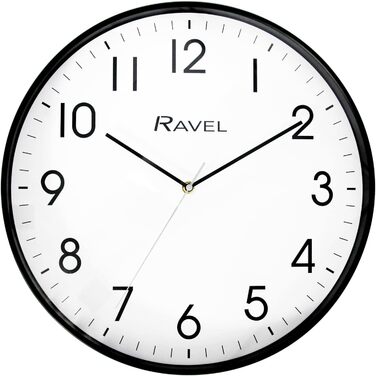 Ravel сучасний настінний годинник для офісу та кухні, аналоговий кварцовий, 40 см, шавлієво-зелений із чорними деталями