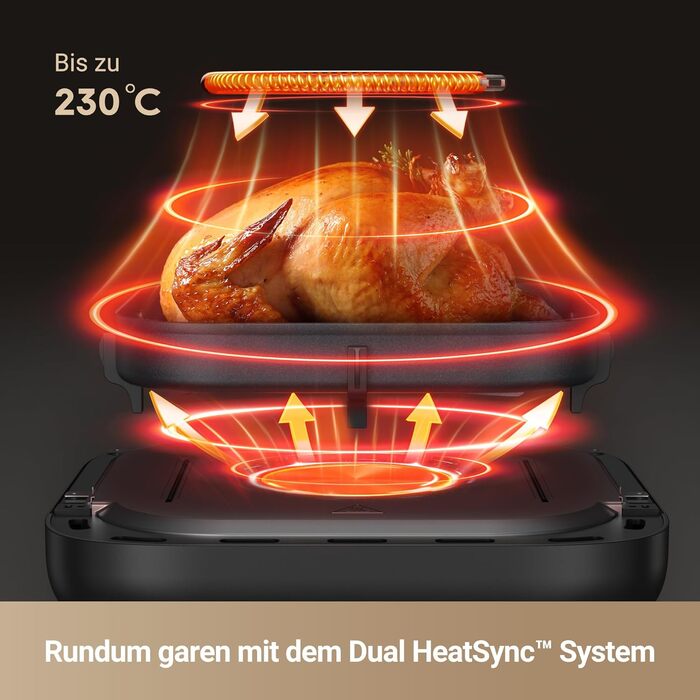 Фритюрниця аерофрі Mova AeroChef FD10 Pro, 6 літрів, з металевим корпусом