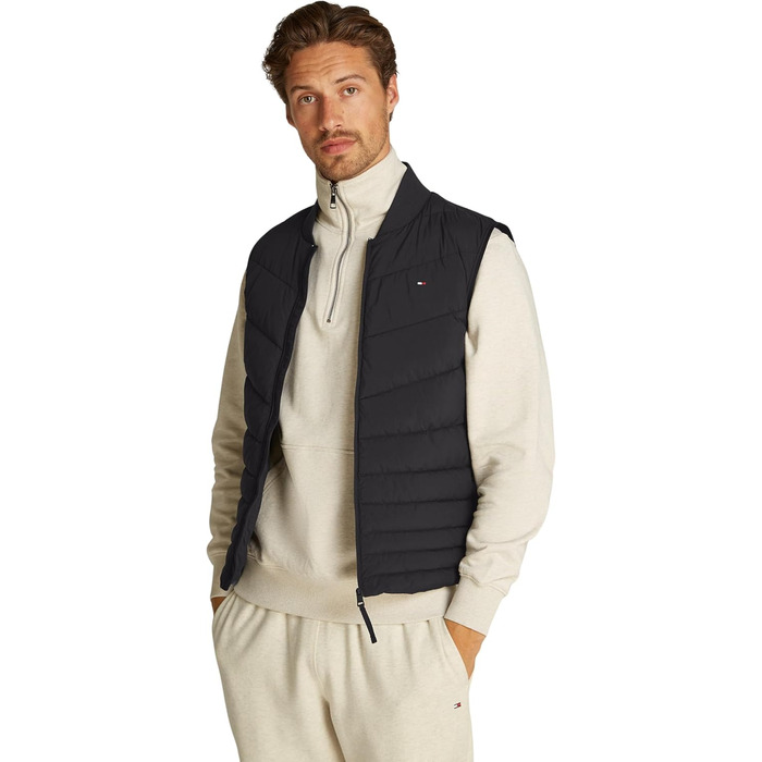 Жилет чоловічий Tommy Hilfiger Mix Quilt, водонепроникний, 3XL, великі розміри (Чорний)