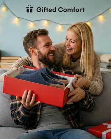 Чоловічі домашні капці LongBay з Memory Foam, в'язані, блакитні (46 EU), для дому та вулиці, дихаючі