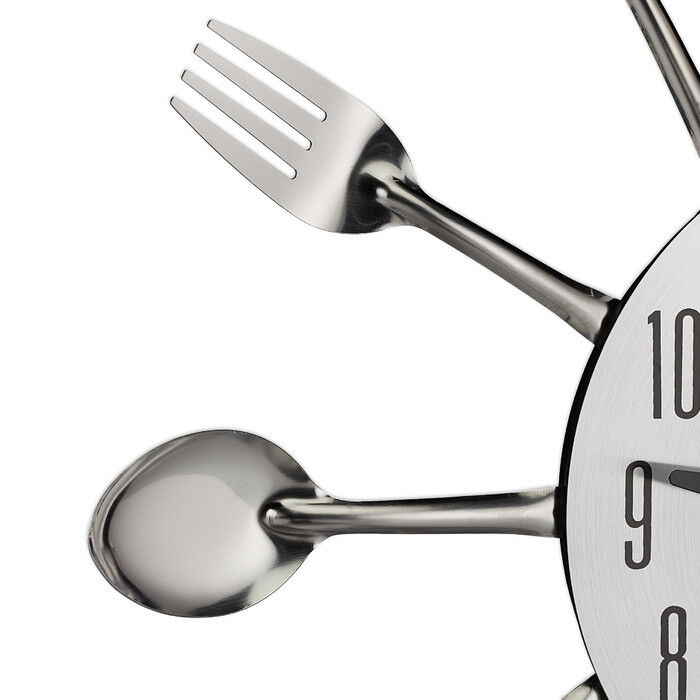 Relaxdays Wall Clock Cutlery