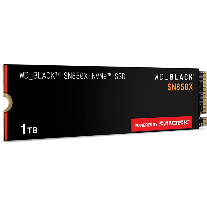 SSD WD_BLACK SN850X 1TB NVMe PCIe Gen4 - ігровий накопичувач, 7300 МБ/с читання, 6300 МБ/с запис
