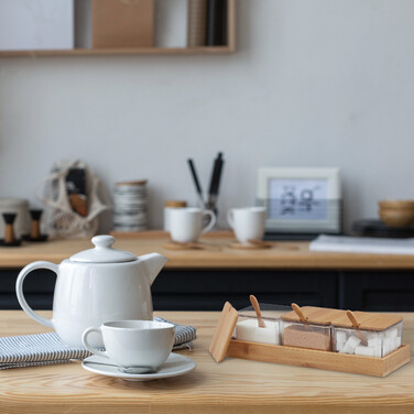 Relaxdays Spice Container Set with Spoon & Lid