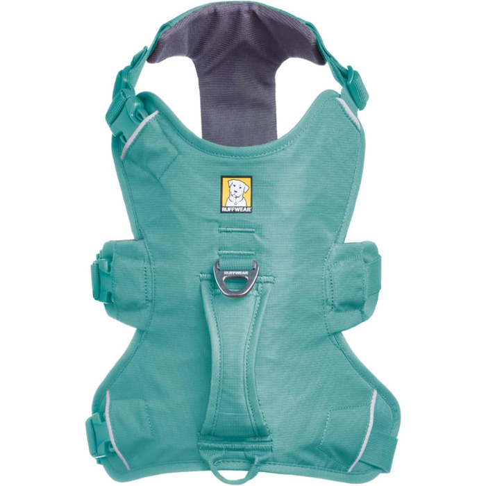 Шлейка для собак Ruffwear Web Master, Y-подібний фронт, з ручкою, регульована, легка, для прогулянок та походів, надійна, не тягне, колір River Rock Green, XX-Small