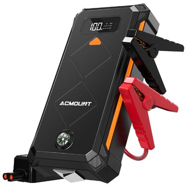 Powerbank для автомобіля Starthilfe 7000A 23800mAh помаранчевий - пусковий пристрій, зарядний пристрій, ліхтарик LED для авто, мото, бензин/дизель