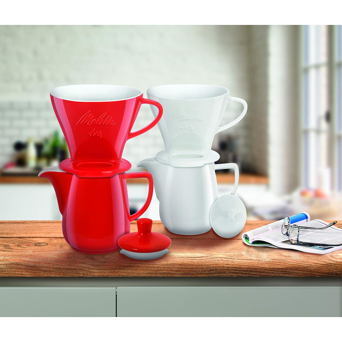 Melitta 219087 Porcelain Coffee Pot, 0.6l, White