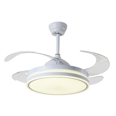 Вентилятор стельовий Bel Air Asgard 108 см з LED підсвіткою, дистанційним керуванням та зимовим режимом (білий)