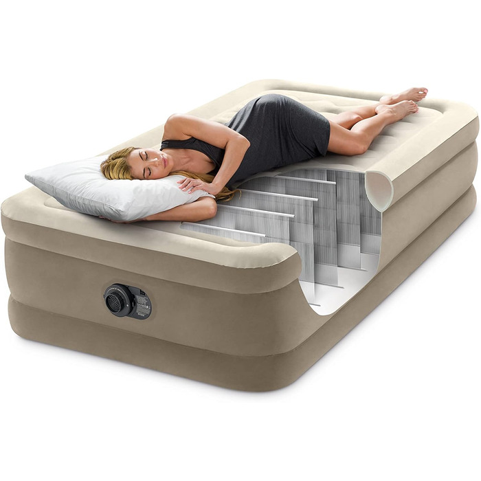 Надувне ліжко Intex Twin Ultra Plush Fiber-Tech RP, 99 x 191 x 46 см (64426ND)