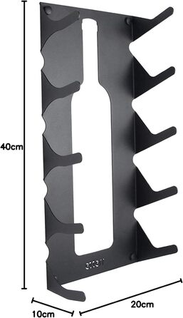 Steel wine rack for all types of wine, with wall mount and decorative molding. (2 x White)