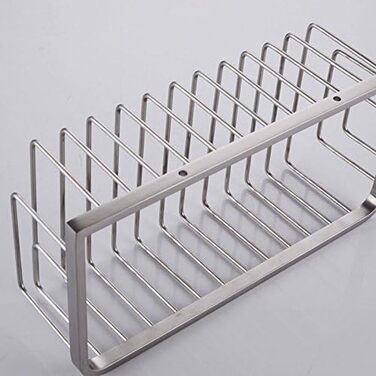 Konhard CS004 Rectangular Storage Stainless Steel Shower Caddy Brushed Shower Shelves SUS304 Stainless Steel Rustproof