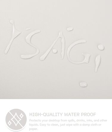 Підкладка під мишу YSAGi з шкіри, 80x40 см - захист столу для офісу та дому (сірий)