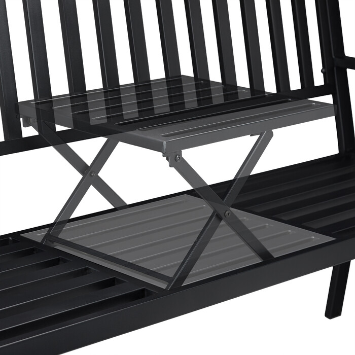 Relaxdays Garden Bench with Folding Table
