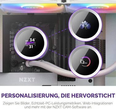 NZXT Kraken: Система водяного охолодження CPU з LCD-дисплеєм – 240 RGB (білий)