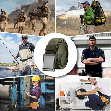 Тактичний пояс чоловічий BESTKEE, 3.8 см, нейлон, металева блискавка, розмір M (91-105 см)