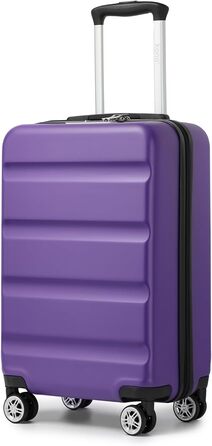 Чемодан-валіза KONO з розширенням, жорсткий, легкий, XL, з TSA-замком та 4 колесами, 75x47.5x29.5 см (M(55x35x22 см), фіолетовий)