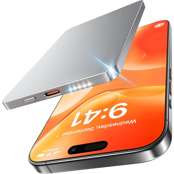 Power Bank Magsafe Mini 5000mAh 22,5W з USB-C, бездротова зарядка, для iPhone 16/15/14/13/12 (Матовий сірий)