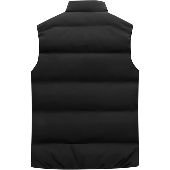 Чоловічий зимовий жилет - тепла степкова куртка без рукавів, чорний, XL | Жилети для чоловіків