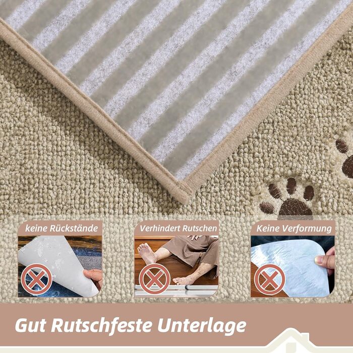 BEQHAUSE Non-Slip Stair Treads - 15 Piece Set, Washable Carpet for Stairs - Safe for Kids, Seniors & Pets, 22x70cm, 100% Polyester with TPE Backing