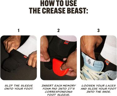 Crease Beast Memory Foam Crease Protector - Prevents Creases in New & Old Shoes - For Jordans, Dunks, Air Force