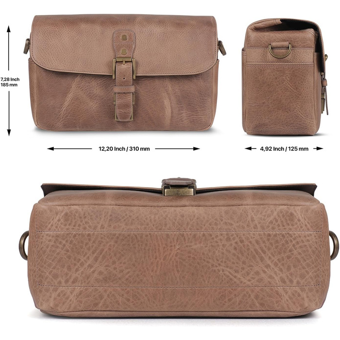 Чохол для камери MegaGear Torres з натуральної шкіри, оливковий (Mink)