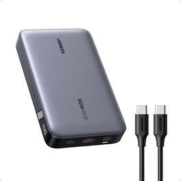 Power Bank UGREEN Nexode 100W, 20000mAh, 3 USB-C, цифровий дисплей, сумісний з MacBook, iPhone, Galaxy, Dell