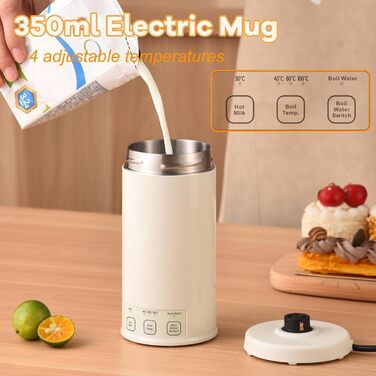 Електричний чайник Schwanenhals 1.0L, ретро-дизайн, нержавіюча сталь, 1000W, автоматичне відключення, захист від перегріву, BPA-free, колір кремовий