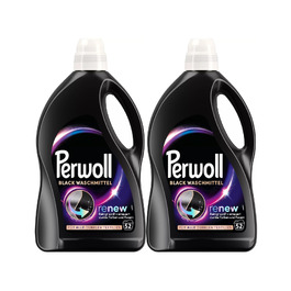 Рідкий засіб для прання Perwoll Renew Schwarz для темних кольорів, 2x52 прання, відновлення кольору та захист волокон тканини