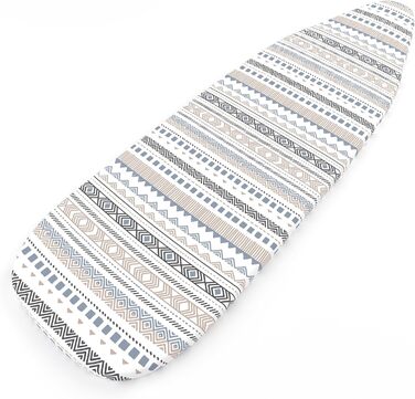 Чохол для прасувального столу Encasa XO з фетровою підкладкою 3 мм та корд-підсиленням (підходить для стандартних прасувальних столів X-Large 135x45 см), з терморефлексним покриттям, принт - Ацтекський XL Ацтекський