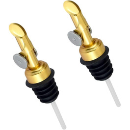 Дозатор для оливкової олії Meetsweet, нержавіюча сталь 304, автоматичне відкриття/закриття, 2 шт., для дому (золотистого кольору)