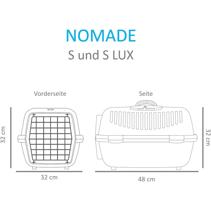 Транспортна переноска Nomade 2 для собак та котів, 55 x 36 x 35 см, до 8 кг, поліпропілен, зелений лінден