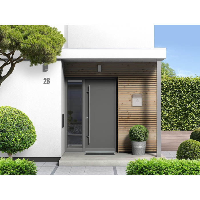 Поштовий ящик ARREGUI Compact E5731 сталевий оцинкований, білий (нержавіюча сталь), розмір S (DIN A5), настінний, водонепроникний, з табличкою для імені, 2 ключі, легкий монтаж