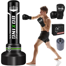Boxsack JUOIFIP 180 см для дорослих: самонадувний, з рукавичками та помпою для MMA, Муай Тай, фітнесу
