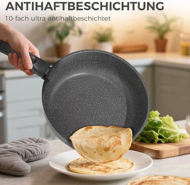 Набір кухонного посуду YASHE 15 предметів: каструлі та сковорідки з гранітно-посудовій поверхні, знімні ручки, складаний, легко миється, сумісний з індукцією, газом та склокерамікою, білий (сірий)