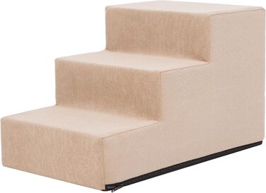 Східнякова пандус для собак та котів, 4 сходинки, висота 40 см, бежевий