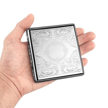 Алюмінієве тютюнопакувальник срібного кольору на 20 сигарет - 2 шт.