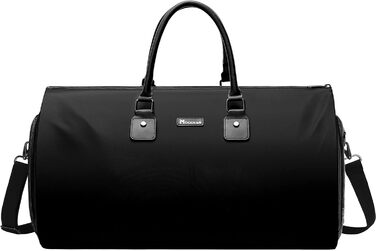 Versatile garment bags for travel, carry-on luggage for women and men, weekenders – 2-in-1 hanging suitcase, suit, duffel bag, green (A Schwarz)