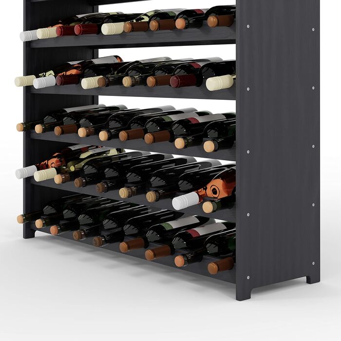 RW Series Wooden Wine Rack for Bottles, Anthracite, Brown, Natural, RW-3, 13-15 lie, for 91-135 Bottles, Wine, Bottle Rack (Anthracite, RW-3-135, 198 x 92 x 26.5, for 135 Bottles)