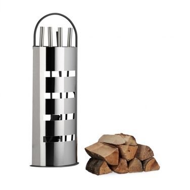 Relaxdays Fireplace Set Modern 5-Piece