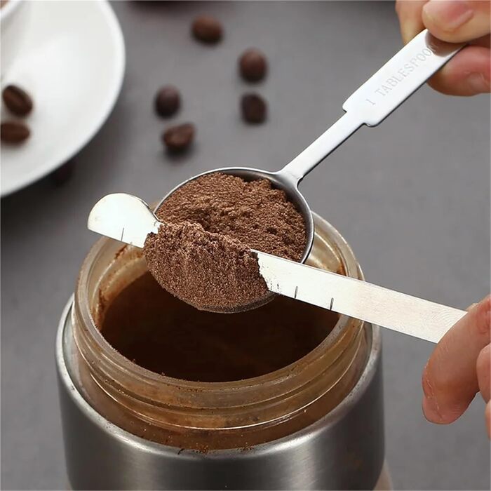Measuring Spoon Set 8/10-Piece Stainless Steel Measuring Cups and Spoons, Stackable Serving Spoons, DIY Tools, Kitchen Accessories (11 Pieces)