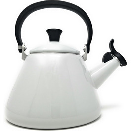 Le Creuset Kone Kettle with Whistle, Enameled Steel, 1.6 L, Azure, 40101022200000