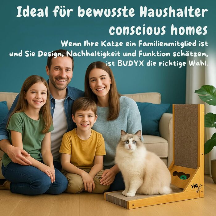 Дряпалка для котів L-подібної форми – з щільної гофрованої картонної коробки – для дряпання та відпочинку – екологічна, двостороння та стійка – ідеальна для домашніх котів