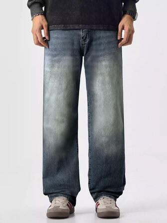 Чоловічі джинси Baggy JMIERR широкого крою, стрейч, вінтаж Y2K, сірі (M)