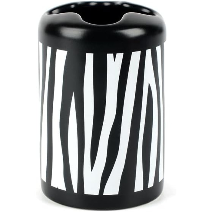 WPM 4-Piece Ceramic Bathroom Accessories Set – our complete bathroom decor set includes a designer soap dispenser or lotion dispenser, toothbrush holder, cup, and soap dish (Black, White)